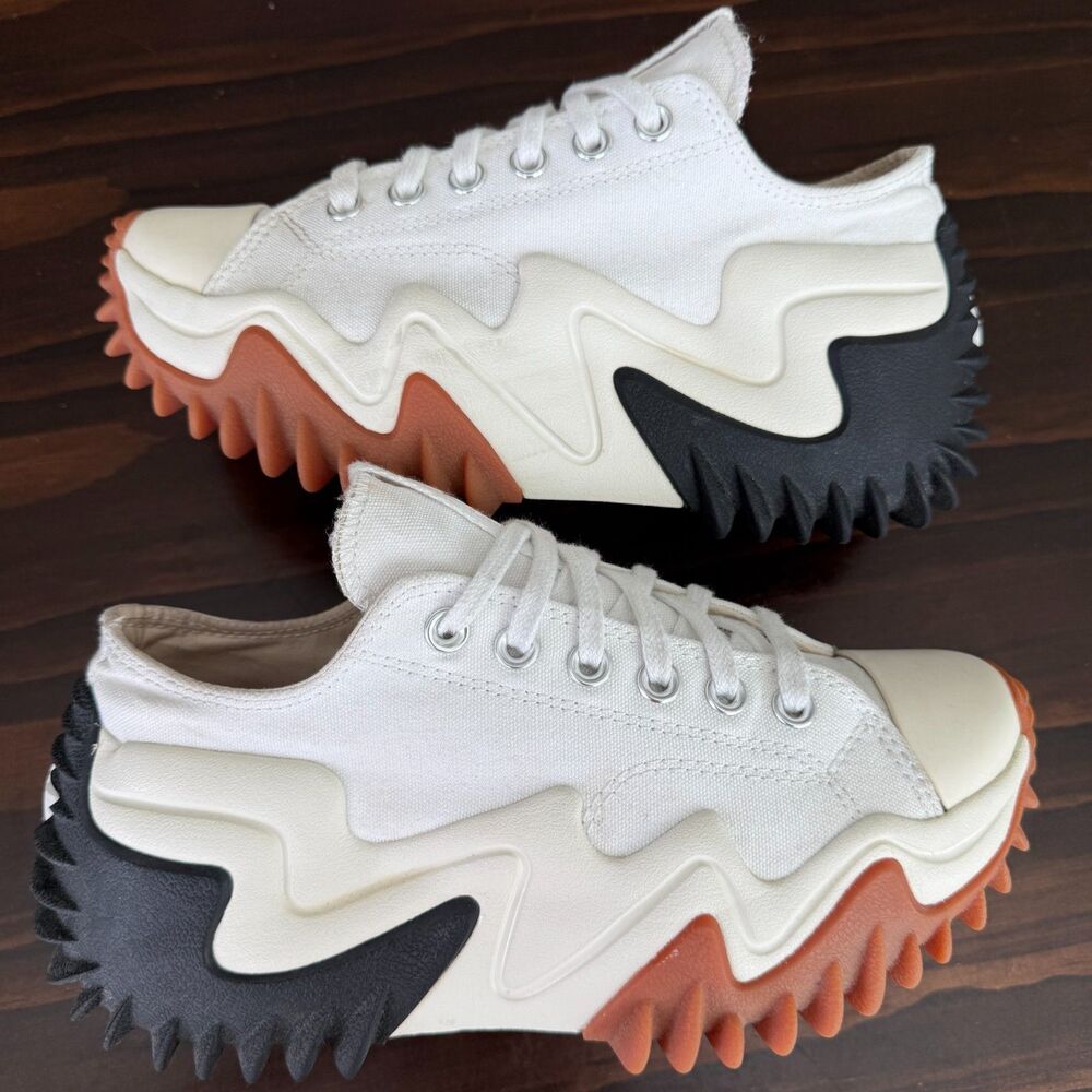 Converse Run Star Motion Platform Low White Egret 172896C Women's Size 8